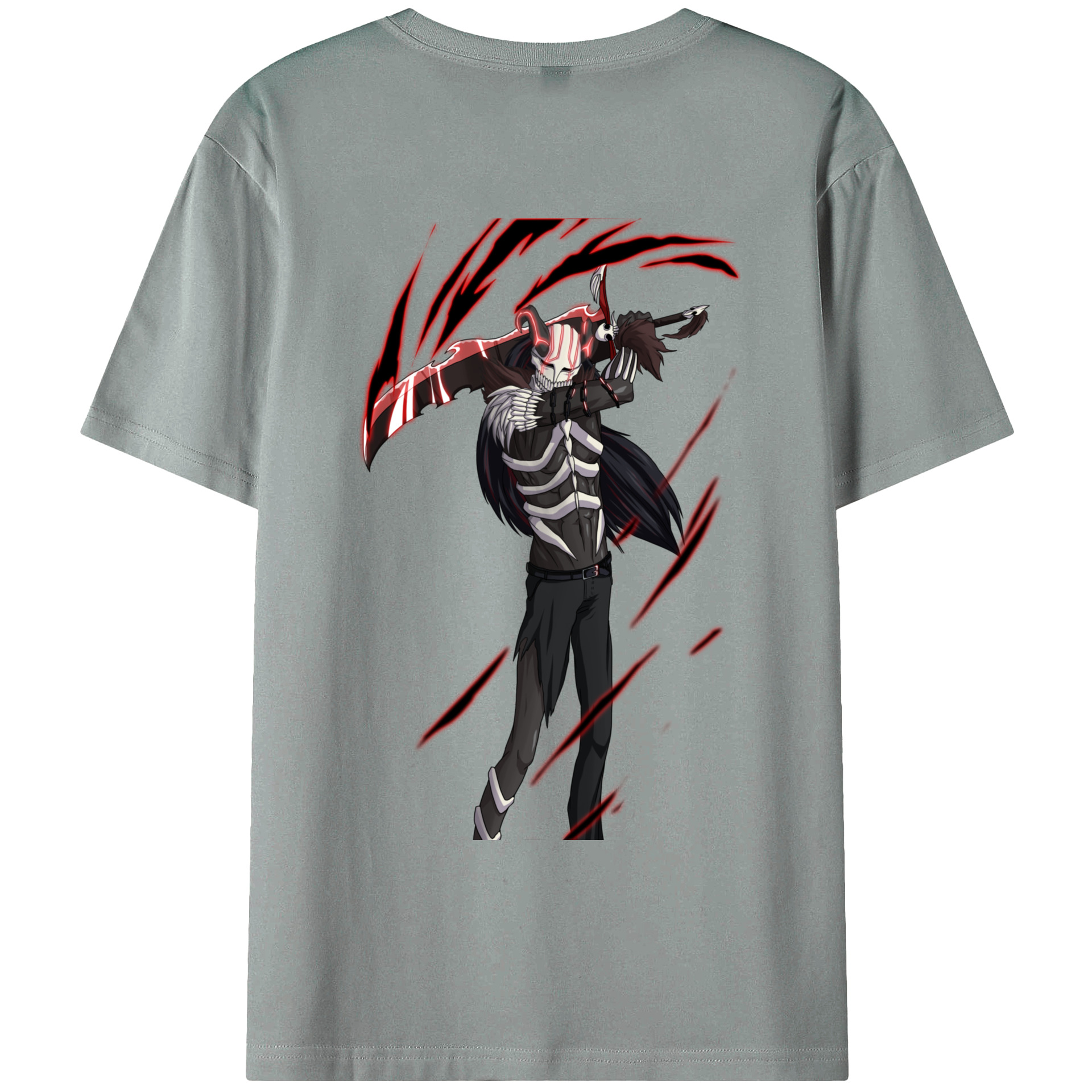 （画像用） ブリーチ 黒崎一護（くろさき いちご）BLEACH Kurosaki Ichigo 綿100％ メンズ半袖Tシャツ（バックプリント） 通気性